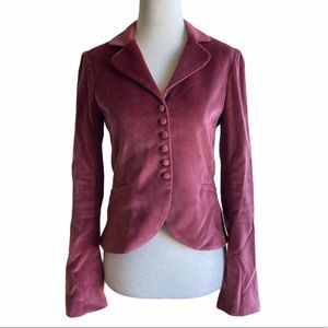 Rebecca Taylor v-neck velvet blazer jacket